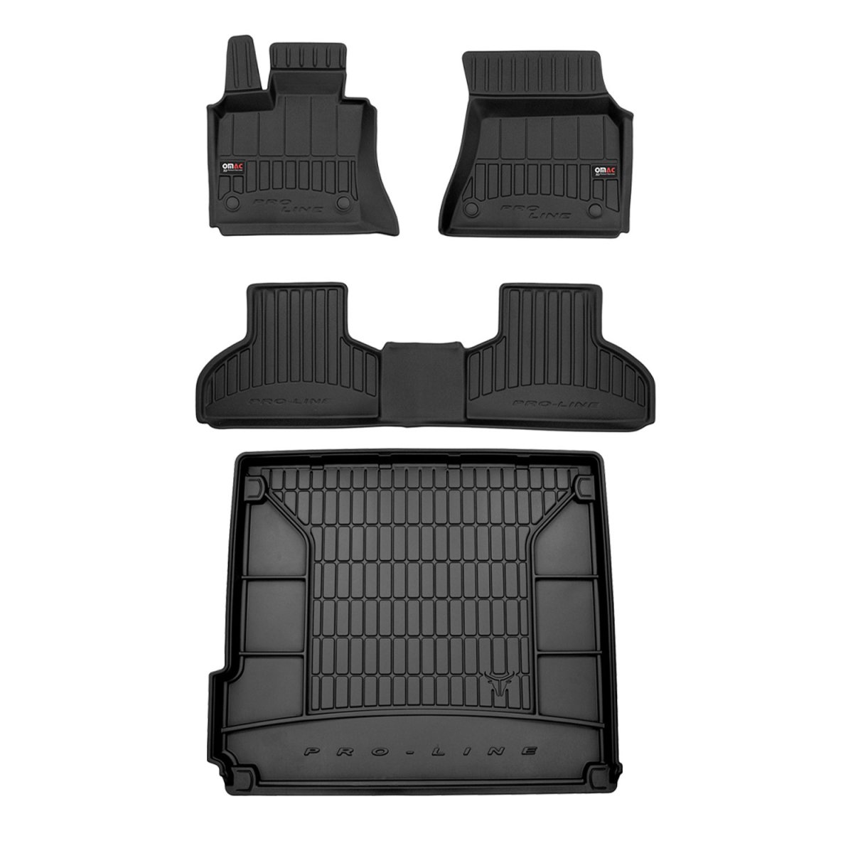 BMW X5 Floor-Trunk Mats - Omac - 3D Premium - Black - '14-'18